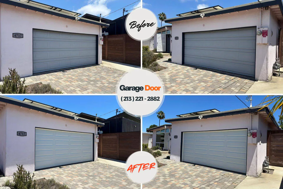 Before and after: garage door repair Crown Point, IN